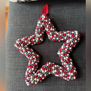 Red, white, & blue star/4th of July door decor